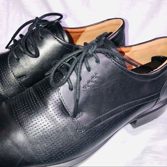 Ecco black leather lace up Oxford shoes 43 main image 8